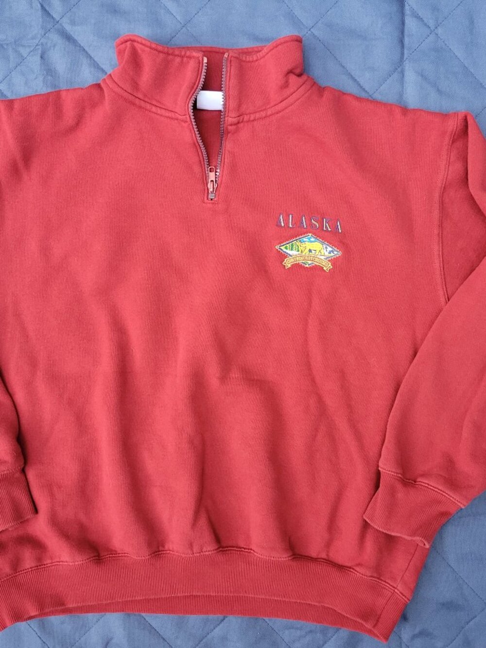 Alaska Princess Cruises 1/4 Zip Dark Red Sweatshirt Pullover